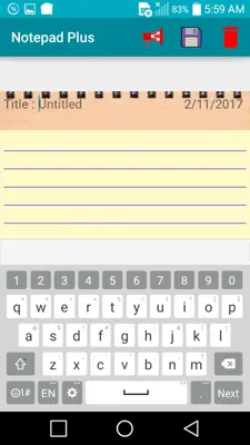 Notepad android App screenshot 0