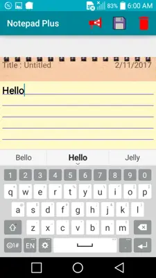 Notepad android App screenshot 1